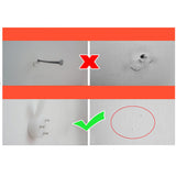 Maxbell Plastic Hard Wall Picture Frame Hooks Hangers 3-Pin Pack of 20 Small White