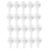 Maxbell Plastic Hard Wall Picture Frame Hooks Hangers 3-Pin Pack of 20 Small White