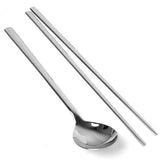 Maxbell Korean 2 sets Stainless Steel Chopsticks & Spoon Tableware