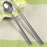 Maxbell Korean 2 sets Stainless Steel Chopsticks & Spoon Tableware