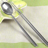 Maxbell Korean 2 sets Stainless Steel Chopsticks & Spoon Tableware