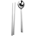 Maxbell Korean 2 sets Stainless Steel Chopsticks & Spoon Tableware