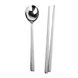 Maxbell Korean 2 sets Stainless Steel Chopsticks & Spoon Tableware
