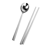 Maxbell Korean 2 sets Stainless Steel Chopsticks & Spoon Tableware
