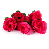 Maxbell 50pcs 3cm Artificial Silk Roses Flower Heads Wedding Decoration- Rose red