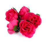 Maxbell 50pcs 3cm Artificial Silk Roses Flower Heads Wedding Decoration- Rose red