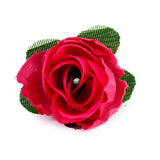 Maxbell 50pcs 3cm Artificial Silk Roses Flower Heads Wedding Decoration- Rose red