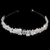 Maxbell Phenovo Wedding Bridal Flower Leaves Rhinestone Headband Tiara Hair Jewelry