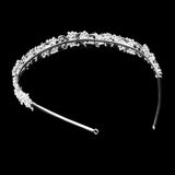 Maxbell Phenovo Wedding Bridal Flower Leaves Rhinestone Headband Tiara Hair Jewelry