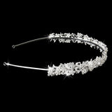 Maxbell Phenovo Wedding Bridal Flower Leaves Rhinestone Headband Tiara Hair Jewelry