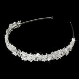 Maxbell Phenovo Wedding Bridal Flower Leaves Rhinestone Headband Tiara Hair Jewelry