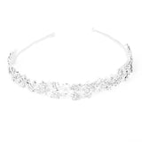 Maxbell Phenovo Wedding Bridal Flower Leaves Rhinestone Headband Tiara Hair Jewelry