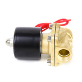 Maxbell AC220V 1/2" Brass Electric Solenoid Valve Water Air Fuels Gas Normal Closed New