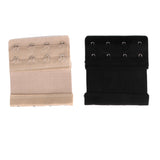 Maxbell Phenovo Elastic 4-Eye Hook Bra Extension Extender 2pcs Black and Nude