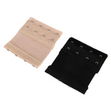 Maxbell Phenovo Elastic 4-Eye Hook Bra Extension Extender 2pcs Black and Nude