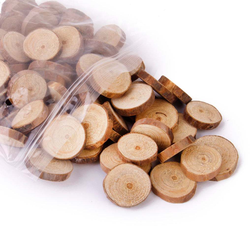 Maxbell Phenovo Pine Wood Slices for DIY Crafts Wedding Decor 100pcs