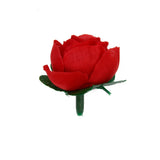 Maxbell 50 x DIY Artificial Rose Bud Silk Flower for Home Wedding Garden Decoration Red