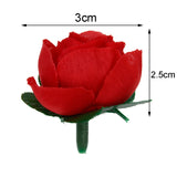 Maxbell 50 x DIY Artificial Rose Bud Silk Flower for Home Wedding Garden Decoration Red