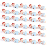 Maxbell 50pcs Cute Tiny Sleeping Boy Girl Baby Shower Favor Party Table Decor Blue