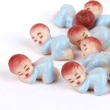 Maxbell 50pcs Cute Tiny Sleeping Boy Girl Baby Shower Favor Party Table Decor Blue