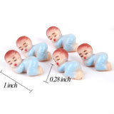 Maxbell 50pcs Cute Tiny Sleeping Boy Girl Baby Shower Favor Party Table Decor Blue