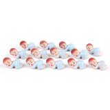 Maxbell 50pcs Cute Tiny Sleeping Boy Girl Baby Shower Favor Party Table Decor Blue