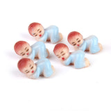 Maxbell 50pcs Cute Tiny Sleeping Boy Girl Baby Shower Favor Party Table Decor Blue