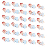 Maxbell 50pcs Cute Tiny Sleeping Boy Girl Baby Shower Favor Party Table Decor Blue