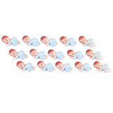 Maxbell 50pcs Cute Tiny Sleeping Boy Girl Baby Shower Favor Party Table Decor Blue