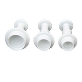 Maxbell 3pcs DIY Round Fondant Cake Sugarcraft Plunger Mold Cupcake Cookie Tools