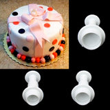 Maxbell 3pcs DIY Round Fondant Cake Sugarcraft Plunger Mold Cupcake Cookie Tools