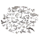 Maxbell Birds Alloy Pendant Charm Mixed Style 50pcs