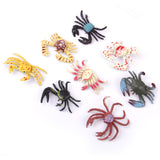 Maxbell Plastic PVC Crab Model Kids Toy 8pcs Multi-color