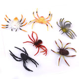 Maxbell Plastic PVC Spider Model Kids Toy 6pcs Multi-color