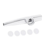 Maxbell Aluminium Alloy Kazoo with Diaphragm Silver
