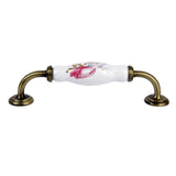 Maxbell 1 x Pastoral Tulip Ceramic Cabinet Cupboard Retro Drawer Pull Handle