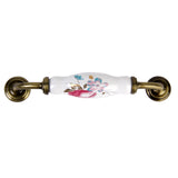 Maxbell 1 x Pastoral Tulip Ceramic Cabinet Cupboard Retro Drawer Pull Handle