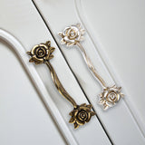 Maxbell Anti-Silver Rose Cupboard Cabinet Wardrobe Drawer Door Pull Handle DIY