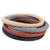 Maxbell Soft Breathable Faux Leather with Hole Steering Wheel Cover Wheelskins Grey