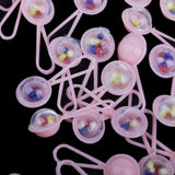 Maxbell Lovely Mini Rattles Baby Shower Favors Party Decor Gift 50pcs Pink