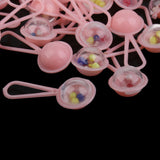 Maxbell Lovely Mini Rattles Baby Shower Favors Party Decor Gift 50pcs Pink