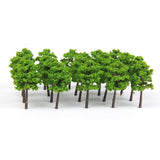 Maxbell Plastic Model Trees Train Railroad Scenery 1:250 40pcs Green