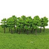 Maxbell Plastic Model Trees Train Railroad Scenery 1:250 40pcs Green