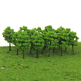 Maxbell Plastic Model Trees Train Railroad Scenery 1:250 40pcs Green