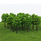 Maxbell Plastic Model Trees Train Railroad Scenery 1:250 40pcs Green