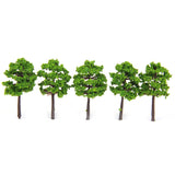 Maxbell Plastic Model Trees Train Railroad Scenery 1:250 40pcs Green