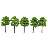 Maxbell Plastic Model Trees Train Railroad Scenery 1:250 40pcs Green
