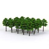 Maxbell Plastic Model Trees Train Railroad Scenery 1:250 40pcs Dark Green