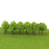 Maxbell Plastic Model Trees Train Railroad Scenery 1:250 40pcs Light Green