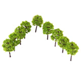 Maxbell Plastic Model Trees Train Railroad Scenery 1:250 40pcs Light Green